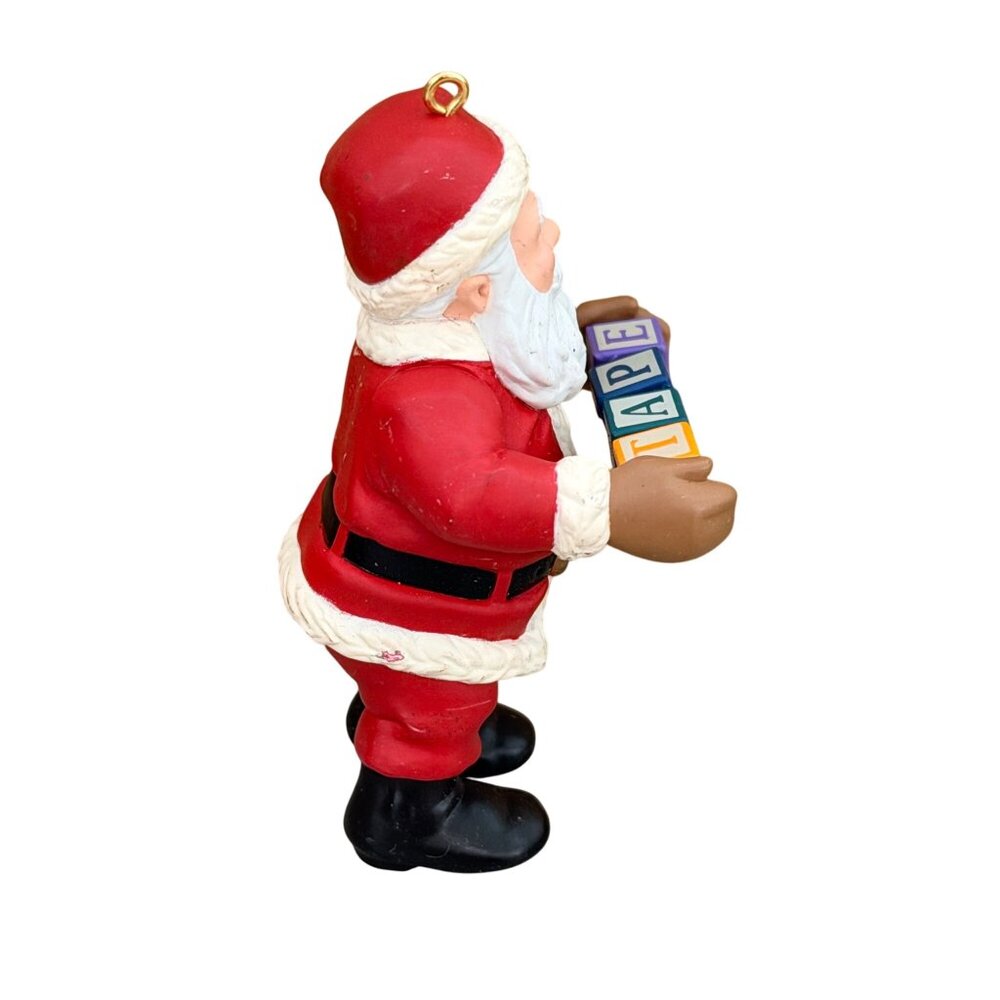 Santa 1999 Hallmark Noel Christmas Ornament Blocks Santa Decor Holiday Season Fu - Picture 5 of 7